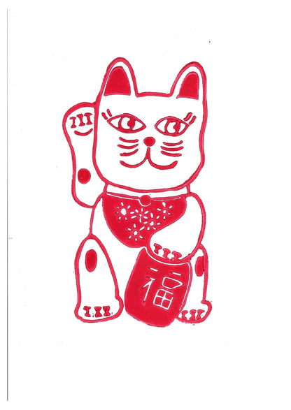 Vinkende kat - A5